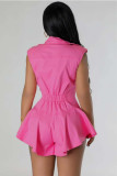 Solid Color Sleeveless Romper XHXF-972