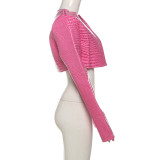 Solid Color Cardigan Tops Coat XEF-K24C53507