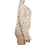 Knitted Tassel Woolen Jacket GZJQ-W24L54752