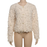 Knitted Tassel Woolen Jacket GZJQ-W24L54752