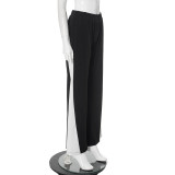 Color Block Patchwork Flare Pants MXBF-G24PT164