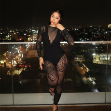Butterfly Skinny Long Sleeve Jumpsuit MXBF-K23JP094
