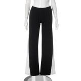Color Block Patchwork Flare Pants MXBF-G24PT164