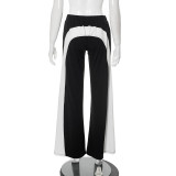 Color Block Patchwork Flare Pants MXBF-G24PT164