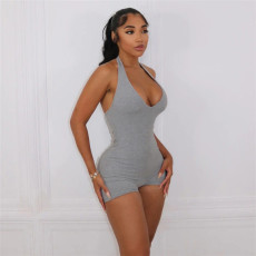 Sexy Sleeveless Deep V Neck Romper GZJQ-K23Q31022