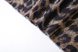 Leopard Print Long Sleeve High Waisted Pants Set GZJQ-K24S56202