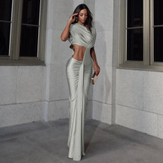 Irregular Hollow Out Maxi Dress GZJQ-K24D60047