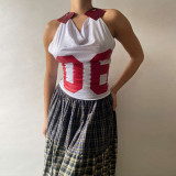 Slim Backless Lace Up Tank Top GYME-K24B46321
