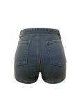 Vintage Irregular Washed Denim Half Culottes LSD-2371