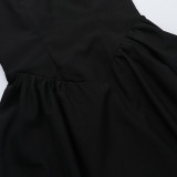Deep V Neck Backless Maxi Dress FL-YJ24667PFO