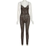 Pre Order: About 7 work days shipping Leopard Print Sling Slim Jumpsuit YUEM-2025608