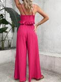 Sexy Sling Wrap Chest Tie Up Loose Pants Suit BS-1390