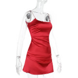Sexy Slim Satin Halter Mini Dress FL-JY24634PFO