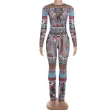 Fashion Print Long Sleeve Pants 2 Piece Set GZJQ-K24S56918