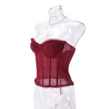 Lace Sexy Tube Top Backless Tops GNZD-51462THD