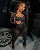 Pre Order: About 7 work days shipping Lace Hollow Out Pants Suit YUEM-2025500