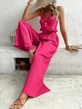 Sexy Sling Wrap Chest Tie Up Loose Pants Suit BS-1390