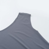 Slash Shoulder Backless Solid Tops FL-YJ25009PFO