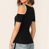 Hollow Out Off Shoulder Tops GNZD-060047TBD
