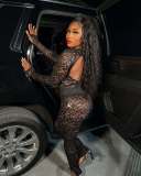 Pre Order: About 7 work days shipping Lace Hollow Out Pants Suit YUEM-2025500