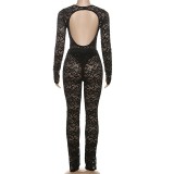Pre Order: About 7 work days shipping Lace Hollow Out Pants Suit YUEM-2025500