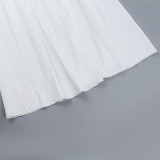 Sexy Solid Color Hollow Out Tube Top Maxi Dress FL-YJ24627PFO