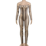 One Shoulder Hollow Out Skinny Jumpsuit GZJQ-K24Q54812