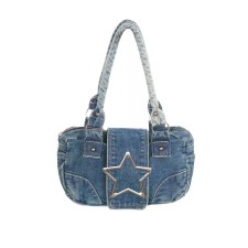 Metallic Pentagram Shoulder Cowboy Tote Bag GMWF-69568