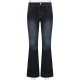 Fashion Washed Micro Flare Jean GMWF-59863