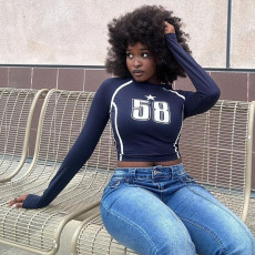 Tight Printed Long Sleeve T-Shirt GNZD-51538THD