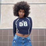 Tight Printed Long Sleeve T-Shirt GNZD-51538THD