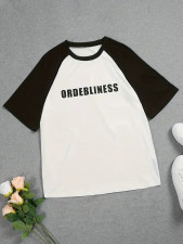 Color Block Short Sleeve T Shirt GYIQ-QDDZ070