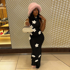 Sleeveless Cutout Detachable Floral Maxi Dress GNZD-51095DHD