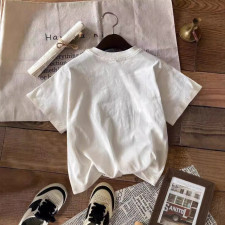 Car Printed Loose Pullover Short Sleeve T-Shirt GYIQ-ZW113336C