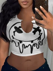 Letter Print Sleeveless Tank Tops HMYI-91887