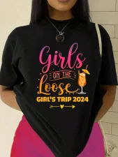Solid Letter Print Short Sleeve T Shirt GYIQ-CSZ004 CSZ005