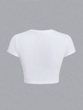 Printed Short T-Shirt Top HMYI-23847