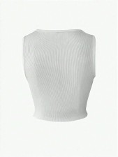 Letter Print Sleeveless Tank Tops HMYI-83099