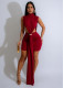 Solid Color Split Sleeveless Mini Dress GCNF-0231