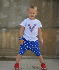 Kids Boy Short Sleeve Print Shorts 2 Piece Set GYMF-016