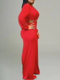 Solid Color Long Sleeve Jumpsuit OLYF-6173