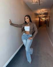 Fashion High Waist Micro Flare Jeans GSMJ-6990