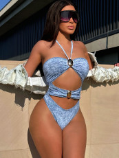 Sexy Halterneck Backless One Piece Swimsuit CSYZ-TM17RY