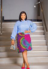 Color Block Lantern Long Sleeve Maxi Dress XHXF-971