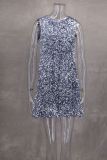 Sequin Lace-Up Bow Mini Dress GLYK-LX0120