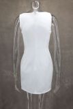 O Neck Sleeveless Solid Mini Dress GLYK-LX71