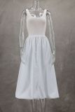 Sleeveless Mesh Vest Patchwork False Two Piece Dress GLYK-LX063