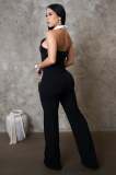 Patchwork Long Sleeve Sport Jumpsuit OSM-4469