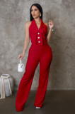 Patchwork Long Sleeve Sport Jumpsuit OSM-4469