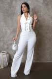 Patchwork Long Sleeve Sport Jumpsuit OSM-4469